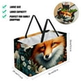 thumbnail image 2 of Fox Large Capacity Reusable Foldable Oxford Cloth Picnic Basket with Storage Bag, Storage Box, and Shopping Bag, 2 of 7