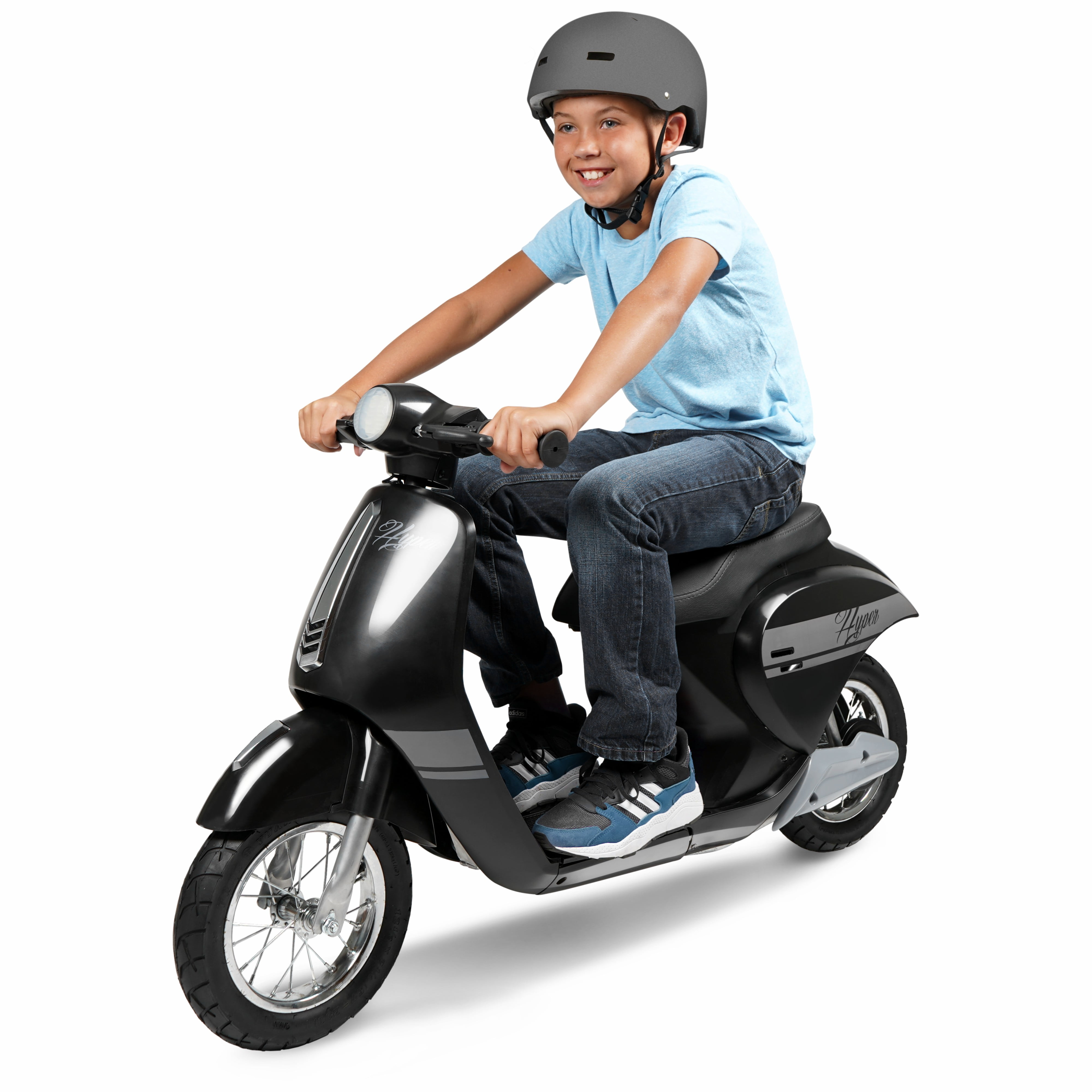 Hyper Toys Retro Scooter, Black, Battery Powered Electric Scooter with Easy Twist Throttle - Walmart.com