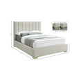 thumbnail image 3 of Meridian Furniture Pierce Beige Linen Textured Fabric King Bed, 3 of 17