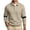 Khaki, variant on Lapel Polo Shirts for Men Long Sleeve Color Block Button Pullover Slim Fit Fall Casual Golf Tops