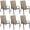 Brown, variant on LAZY BUDDY Patio Dining Chairs Set of 6, Outdoor Stackable Dining Furniture Set, All Weather Dining Armchair for Lawn, Garden, Poolside
