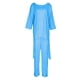 thumbnail image 5 of Atuendos Con Pantalones De Pierna Ancha 2 unids/set conjuntos de dos piezas sueltos sólidos traje de pantalones sueltos para ir de compras (azul S) Kuymtek para Mujer Azul T S, 5 of 9
