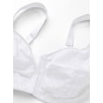 thumbnail image 2 of Just My Size Women's Easy On Front Close Wirefree Bra MJ1107 46D White - 2-pack, 2 of 4