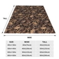 thumbnail image 3 of Fotbe Brown Camouflage Skull Manta de Franela Acolchonada con Estampado, Súper Suave y Esponjosa, Extra Grande para Sofá, Cama, Uso Todo el Año-60"x50", 3 of 7