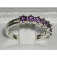 thumbnail image 3 of LBG British Made 10k White Gold Natural Amethyst Womens Eternity Ring - Size 5.75 - 33 size options, 3 of 6