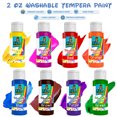 thumbnail image 5 of KEFF Kids and Toddler Paint Set - 33 Piece Painting Set for Toddlers with Non Toxic Washable Tempera Finger Paint, Brushes, Palette, Apron, Paper Pad & More, 5 of 7