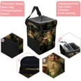 thumbnail image 2 of Saint Patrick's Day Mini Trash Can Car Trash Bin Trash Can for Car - Foldable, with Lid, Leak-Proof, Hanging Storage Bag, 2 of 6