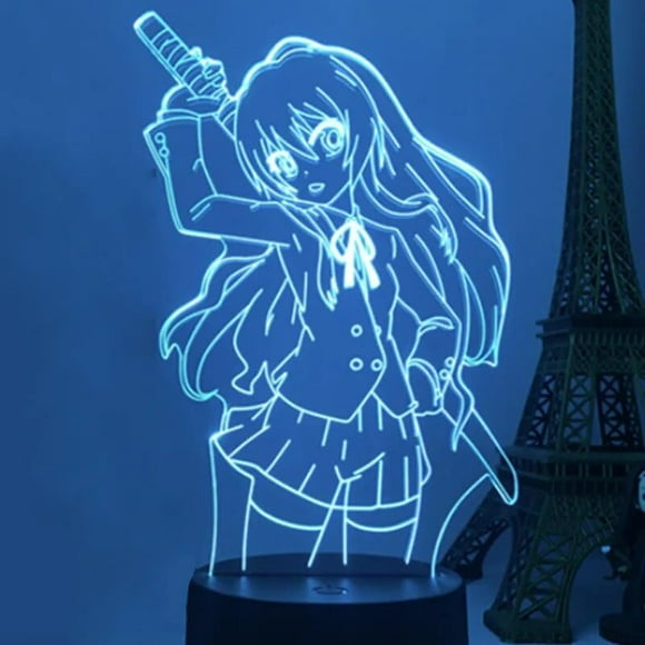 YIXINGCHEN Toradora Anime 3D Night Light 16 Colors Changing Touch & Remote Control Toradora Figure Manga Illusion LED Lamp Christmas Gifts for Boys/Girls/Kids/Fans (9) XCNL#303