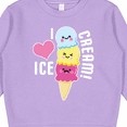 thumbnail image 3 of Inktastic I Love Ice Cream with Cute Ice Cream Cone Toddler Sweatshirt, 3 of 4