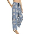 thumbnail image 2 of Naloa Cute Fat Cat Print Women’s Ultra-Soft Comfy Pajama Lounge Pants with Pockets & Drawstring, 2 of 8