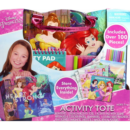 Disney Princess Activity Tote with Double Sided Magnetic Scene, Activity Tote, Marker Set