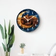 thumbnail image 4 of 10 Inch Wall Clock Battery Operated Silent Clock Decorative for Office, Kitchen, Outdoor, Living Room，Sleeping Bear on Moon Hanging Star Planet Creative, 4 of 4