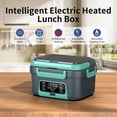 thumbnail image 3 of Cordless Electric Heated Lunch Box, 1.5L - 6.3 Cups 20000 mAh 100W Rechargeable Smart Self-Heating Food Warmer with Removable Divider, Spoon, Fork, BPA Free, Portable Lunchbox for Car Travel Office, 3 of 3