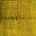 thumbnail image 1 of Ahgly Company Indoor Square Oriental Yellow Traditional Area Rugs, 5' Square, 1 of 4