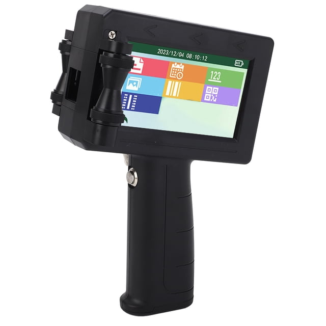 Handheld Inkjet Printer, 12.7mm Handheld Inkjet Printer Kit 4.3 Inch LED Touchscreen for Carton Plastic Wood