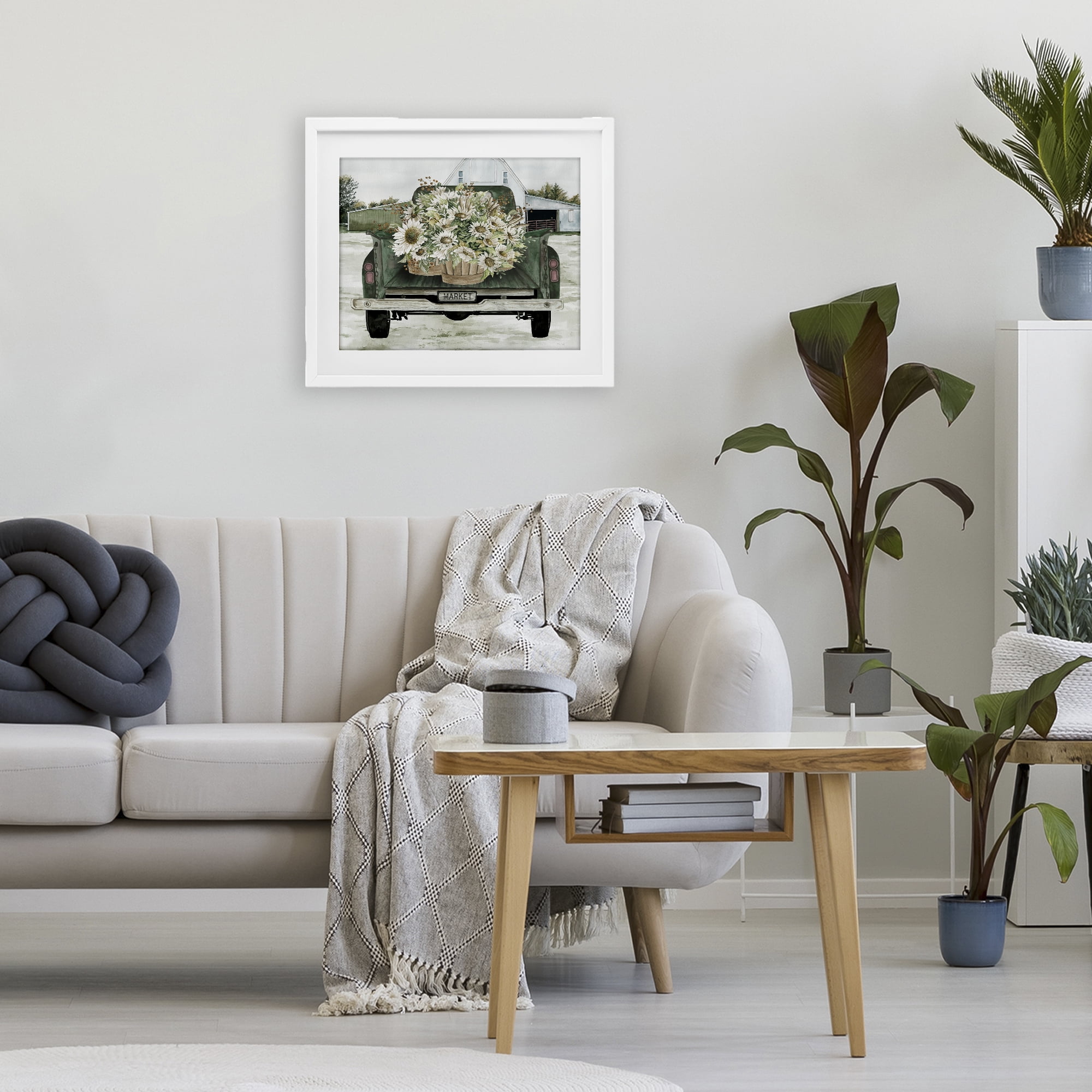 Stupell Industries Country Flower Delivery Baskets White Framed Print Under Glass, design by Cindy Jacobs