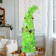 thumbnail image 2 of VEIKOUS 6ft Christmas Tree Crooked Neck, Prelit Xmas Grinch Tree with 200 LED Lights & 536 Branch Tips, Bendable Top Christmas Slim Tree for Holiday Decor, Green, 2 of 12