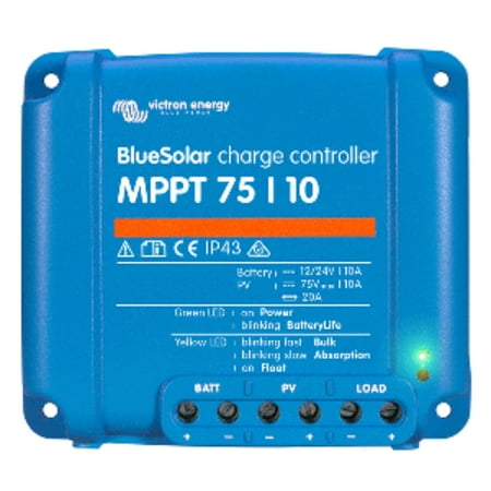 UPC: 8719076025306 | Victron BlueSolar MPPT Charge Controller – 75V – 10AMP – UL Approved