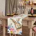 thumbnail image 2 of Table Runners 72 Inches Long Dress Scarves, Bunny Easter Farmhouse Kitchen Table Runner, Coffee Tablerunners, Vintage Spring Floral Blue Eucalyptus Leaves 14x72 Inch, 2 of 9