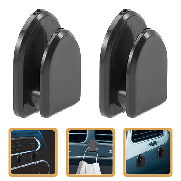 TINKSKY 30Pcs Stick on Hook Black Abs for Car Keys and Home 1.2x0.8x0.4in