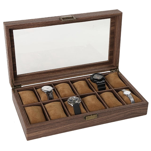 Caja de Reloj para Hombres - Soporte de para Accesorios para Relojes, Pulseras Y Brazaletes - Organizador de Exhibición Y Almacenamiento 12 cuadrícula Salvador Dali ver vitrina