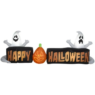 Airblown Inflatables Happy Halloween with Ghosts and Jack o' Lantern