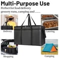 thumbnail image 6 of BYXAS Insulated Food Delivery Bag -23"x14"x15", Premium Large Commercial Catering Bag for Food Transport, Thermal Food Carrier with Side Pockets, Extra Strength Zipper & Thick Insulation, Black, 6 of 13