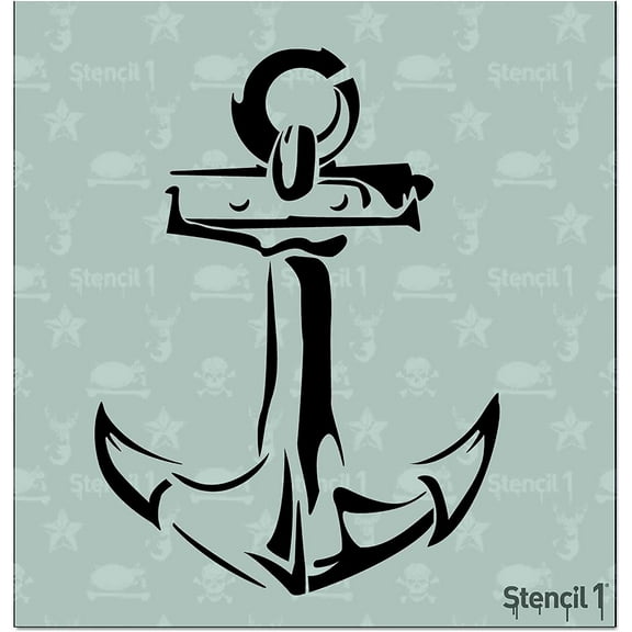 Anchor Stencil 5.75" x 6" - (ALT Nautical Art Craft)