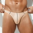thumbnail image 2 of Men's Slim Fit Bikini Swimwear - Breathable G-String Thong with Bulge Pouch, Athletic Expose Swimsuit for Sunbathing & Sports, 2 of 4