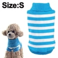 thumbnail image 1 of Suéter cálido a rayas para perros y gatos, jersey suave de otoño, ropa de invierno para mascotas, jersey de cuello alto con trenzas para gatitos, gatos, perros y cachorros 139, 1 of 7