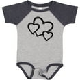 thumbnail image 3 of Inktastic Three Black Hearts Boys or Girls Baby Bodysuit, 3 of 5