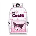 thumbnail image 1 of Mochila Kawaii Kuromi de gran capacidad impermeable, bolsa cuadrada de Cinnamorol, bolsa de cosplay de Anime, bolsa de viaje, regalo para estudiantes y niñas GYM unisex, 1 of 2