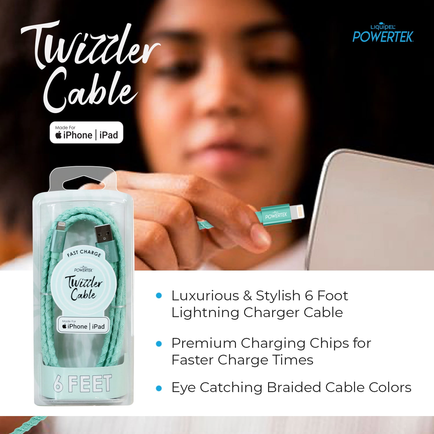 Liquipel Powertek Twizzler Apple Lightning Cable
