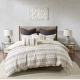 thumbnail image 3 of INK+IVY Rhea Cotton Clipped Jacquard Comforter Mini Set in Ivory/Charcoal, 3 of 11