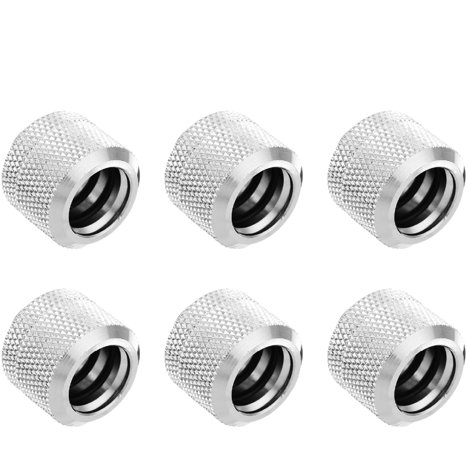 Dracaena G1/4 thread to 3/8 ID White 5/8 OD Compression Fitting for Soft Tubing Soft Tube Connectors for Computer Water Cooling System 2 pcs per pack Black 