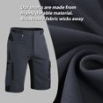 thumbnail image 2 of Pantalones cortos de bicicleta de montaña Ally 4D acolchados holgados para hombre, color gris, 2 of 9
