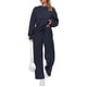thumbnail image 1 of Conjunto Deportivo PRETTYGARDEN 2 Piezas Sudadera y Pantalón Azul Marino XL, 1 of 8