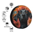 thumbnail image 4 of Susaid Sunflower Black Dog Print Tire Covers,Waterproof Anti-UV Snow Sun Rain Tire Covers for RV,Truck, SUV, Trailer, Camper-14 inch, 4 of 6