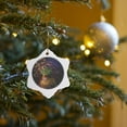 thumbnail image 7 of 3drose, Usa, Colorado, Frisco, Dillon Reservoir. Fireworks Display, July 4th., 3 inch Snowflake Porcelain Ornament, 7 of 7
