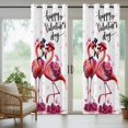 thumbnail image 5 of Outdoor Curtains for Patio Waterproof, Valentine's Day Outdoor Privacy Panels Grommet, Red Flamingos Roses Love Romance White Blackout Outside Curtains for Porch/Cabana 54"x95", 1 Panel, 5 of 8