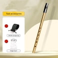 thumbnail image 3 of Irish Whistle Flute C D Bb Key 6Hole Flute Alloy Musical Instruments Accessories For Woodwind Instrument With Bags Gold C Key, 3 of 8
