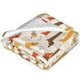 thumbnail image 2 of Cauagu Dachshund Pattern Flannel Bed Blankets,Fleece Blanket Comfortable Air Conditioning Blanket for Sofa Bed Travel Couch & Living Room -80"x60", 2 of 8