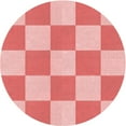 thumbnail image 1 of Ahgly Company Machine Washable Indoor Round Transitional Pastel Pink Area Rugs, 6' Round, 1 of 7