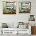thumbnail image 4 of Designart "Morning View from Mexico Beach Windows" Coastal Framed Wall Art - Green Coastal Windows Living Room Framed Canvas Art, 4 of 6