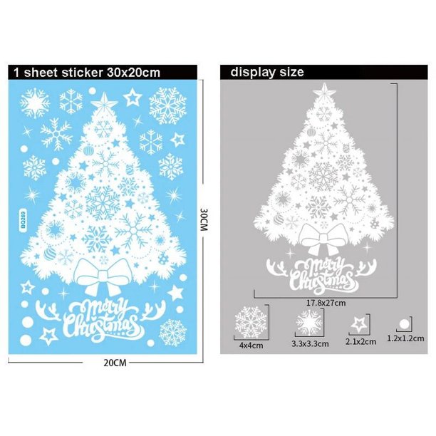 Pegatinas de Reno para ventana, calcomanías navideñas, calcomanías de Año Nuevo, decoración de Festival