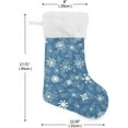 thumbnail image 2 of Coolnut Christmas Stockings Christmas Snowflakes Ice Winter , 1 Pack 17.7" Xmas Fireplace Santa Socks Christmas Tree Hanging Stockings Decoration for Christmas Holiday Xmas Gift, 2 of 6