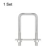 thumbnail image 3 of Square U-Bolts 3 Sets 52mm Inner Width 120mm Length M10 304 Stainless Steel with Nuts and Plates, 3 of 5