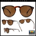 thumbnail image 2 of Hipster Keyhole Round Horn Rim Plastic Nostalgic Retro Sunglasses Tortoise - Brown, 2 of 7