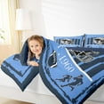 thumbnail image 5 of Homewish Rugby Sport Lovers Bedding Comforter Set,Tennessee City Silhouette Twin Comforter Sets,Blue Gray Bedding Set For Boy,Microfiber Bedroom Decor Reversible,2 Pieces, 5 of 9