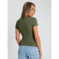 thumbnail image 4 of Freejoy Womens Basic T Shirts Summer Short Sleeve Slim Fit Tee Cute Gym Workout Clothes, 4 of 5